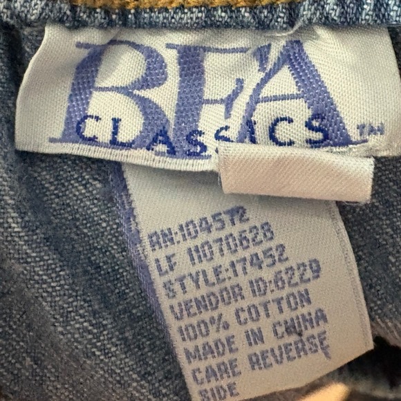 Vintage BFA Classics Blue Denim Ruffle Mermaid Flounce Midi Skirt Medium - Picture 7 of 8